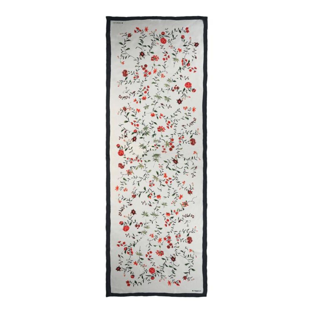 Givenchy Floral Print Silk Scarf Womens